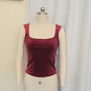 NWT Old Navy Sleeveless Velvet Top